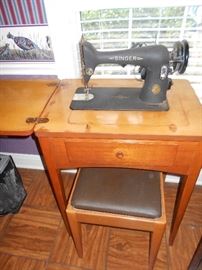 Working vintage electric singer sewing machine