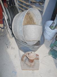 Galvanized tubs and buckets