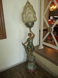 ANTIQUE LADY LAMP
