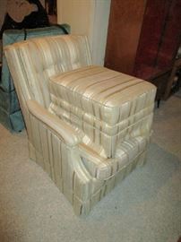 UPHOLSTERED CHAIR W/OTTOMAN 
