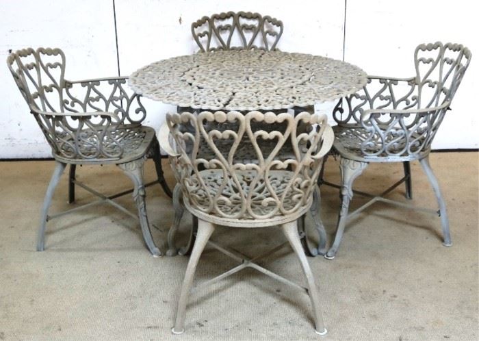 Cast Iron table and chairs outdoor set