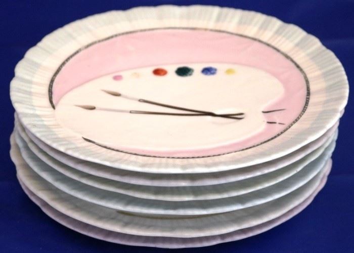 Artist palette cabinet plates