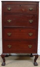 Unusual Chippendale butler chest