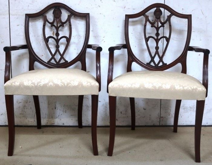 Polidor carved shield back chairs