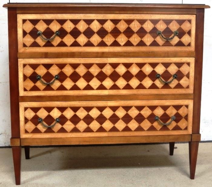 Polidor checkerboard inlay chest