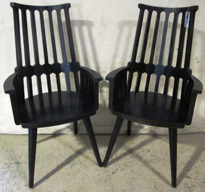 Guildmaster ash black arm chairs