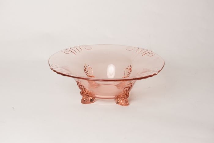Fruit Bowl-Pink Depression Glass 