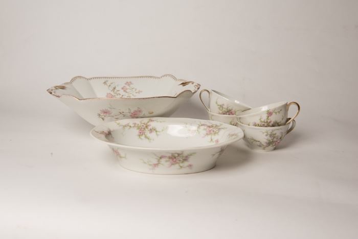 Haviland Pieces-Fruit Bowl, Cups and Bowl 
