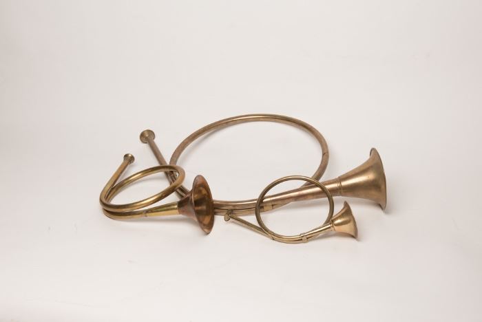 Vintage Brass Bugle Horns