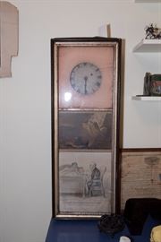 Antique Tall Wall Clock 