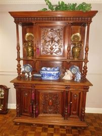 Exquisite Antique walnut hutch