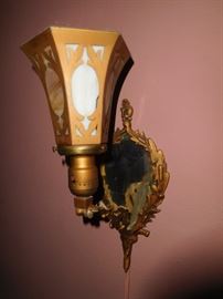 One of two Art Deco sconces