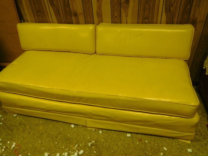Funky yellow vinyl sofa
