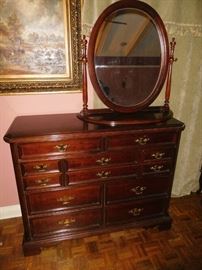 Large mahogany dresser... large shaving mirror is separate