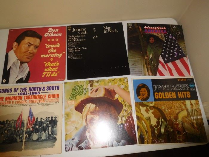 Samples of the hundreds of albums for sale...