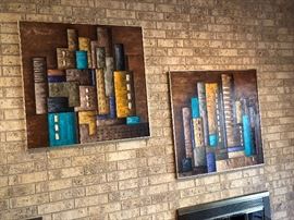 Original pair of Vintage 1960's oil paintings