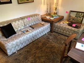 Mid Century sectional with table