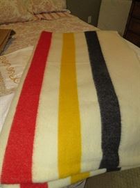 Vintage striped wool blanket