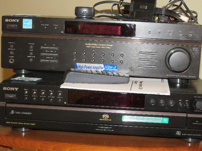 Sony Receiver and Song CD player