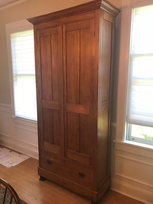 Storage Cabinet Tall Solid Oak Wood