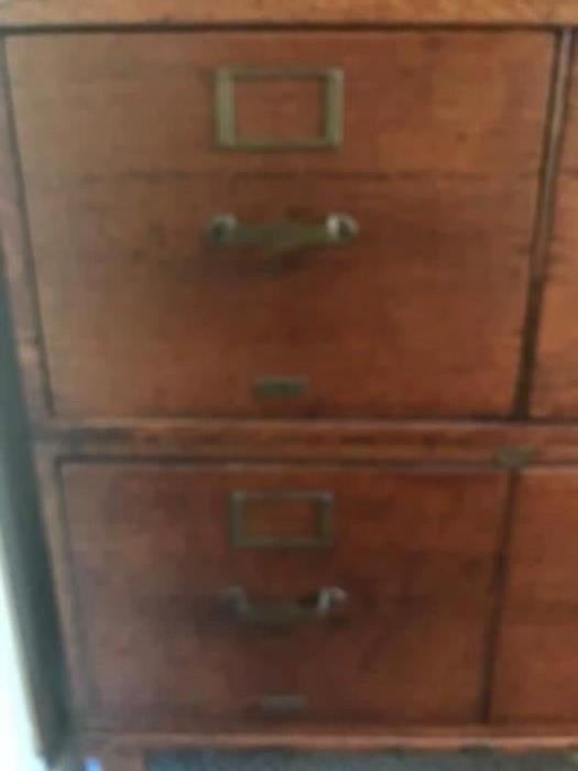 Vintage Oak 12 Drawer Index Card File Cabinet Library Bureau