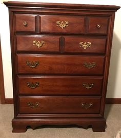 Mahogany wood classic chest with nice brass hardware