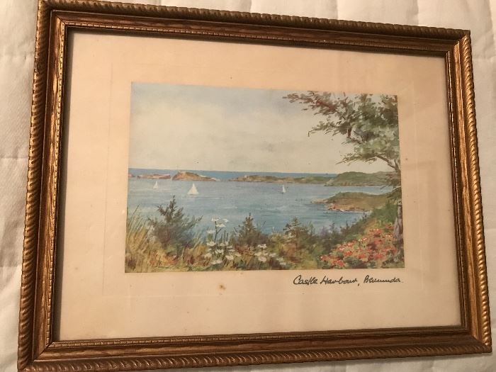 Another classic view of Bermuda signed by the artist