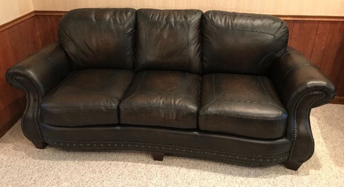 Almost new leather sofa. Troy Brand furniture leather at it's best. Gorgeous and very comfortable. Classic look.