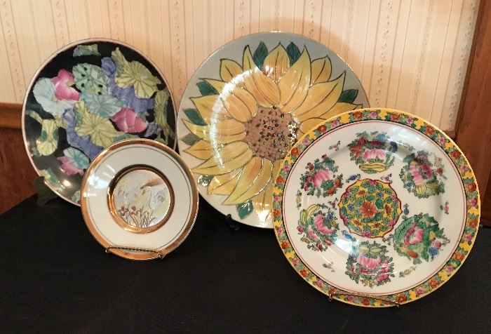 More decorative plates. From Asian to hand painted pottery.