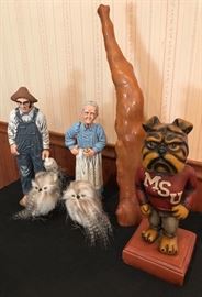 From  wood art to MSU, we have some unique items for sale. The realistic owls will look great for the fall or make a nice accent for the Christmas tree.