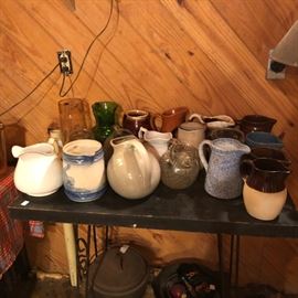 Crock and mixed pitchers