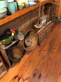 More baskets, butter churns printer box