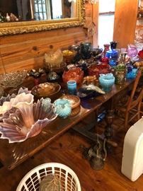 Mixed collection of glass