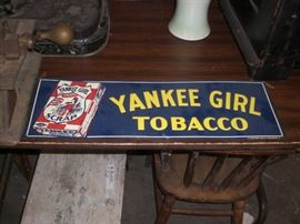 Yankee girl tobacco  sign
