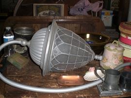 leaded glass hanging lantern