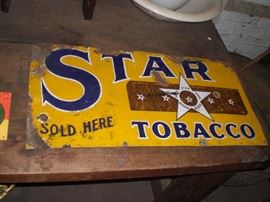 Star tobacco sign 
