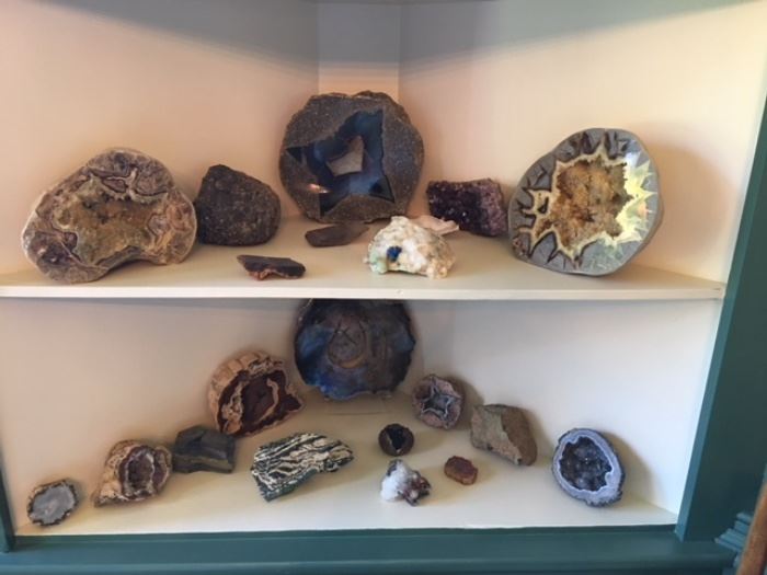 Nice collection of geodes, fossils and  minerals.  More available!