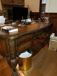 Beautiful Carved (Seven Seas Collection) Desk by Hooker.  Measures 68" long x 36" wide.  *****this item is available for Pre Sale!