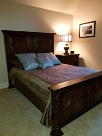 Queen size Bed and tall nightstand!