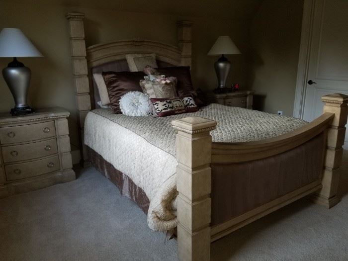 AMAZING QUEEN size bed set! Pieces priced separately and as a group!