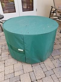 Fire Pit has custom cover