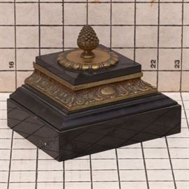 Marble and Brass Garniture, Bookend or Doorstop