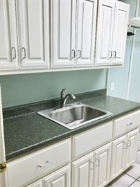Laundry Room Cabinets, Sink & Faucet
