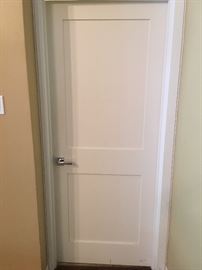Fabulous Newer Two Panel Doors with Chrome Hardware - Door frame & molding are included
