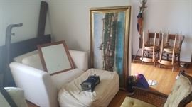 Chair and Large paintings