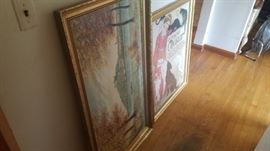 Large oil and Frame pictures.