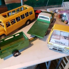 old metal cars, toys