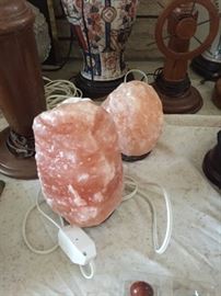 Pink salt lamps
