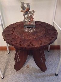 Carved Wooden Table. 