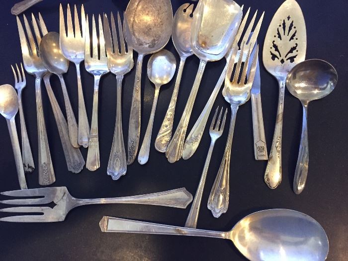 Lot of Silver-plate Serving Pieces. 